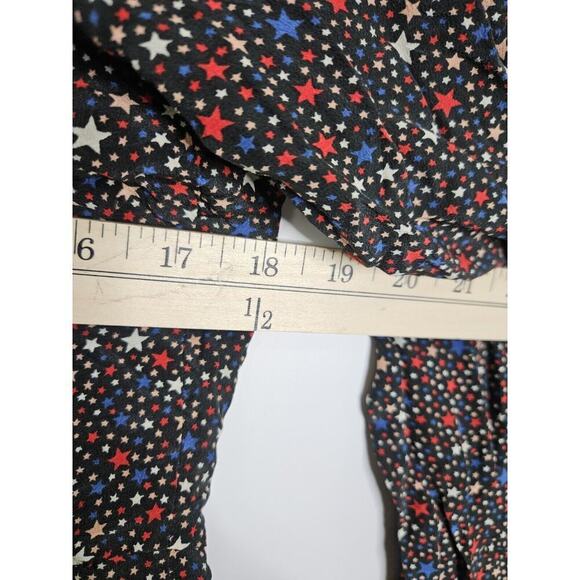 Madewell 100% Silk Ruffle-Hem Wrap Top in Starry Night Women's XS - Picture 8 of 11